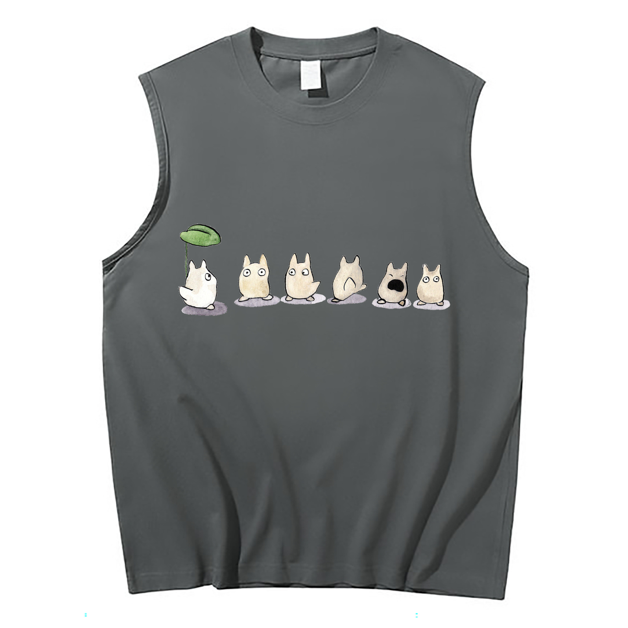 （画像用） となりのトトロ 草壁メイ 草壁サツキ My Neighbor Totoro Satsuki Kusakabe Mei Kusakabe コットン100％タンクトップ（フロントプリント）